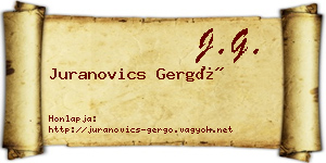 Juranovics Gergő névjegykártya